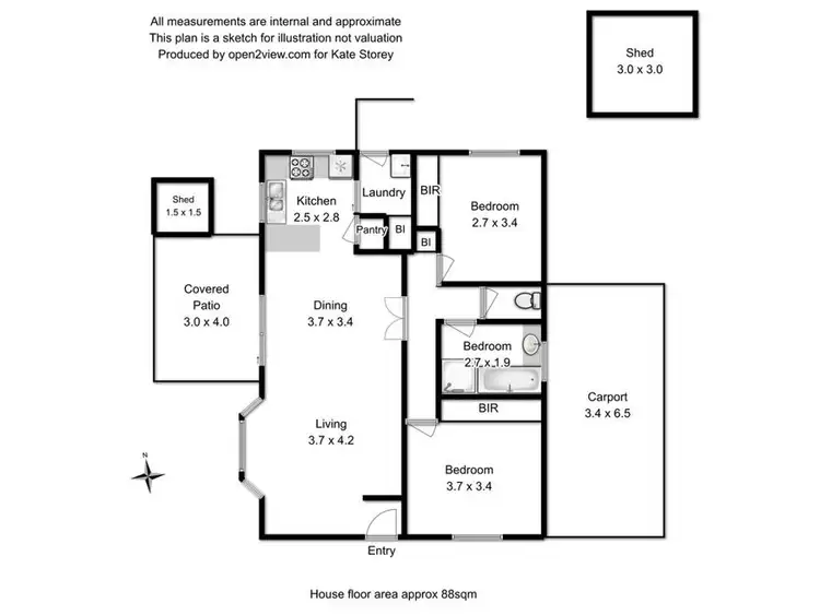 Floorplan of Homely house listing, 2B Pollock Place, Sorell TAS 7172