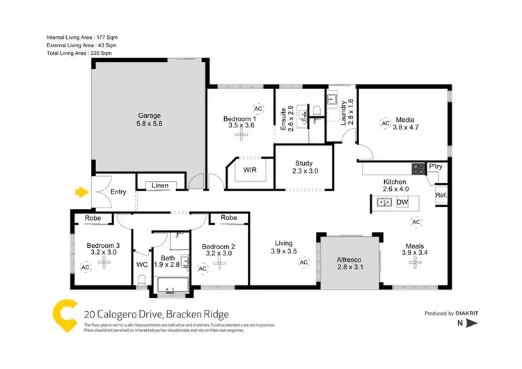 Floorplan of Homely house listing, 20 Calogero Drive, Bracken Ridge QLD 4017