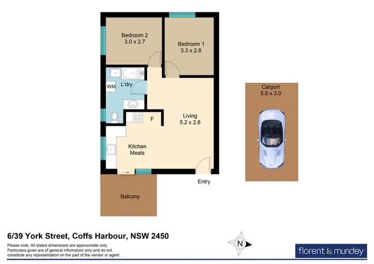 Floorplan of Homely unit listing, 6/39 York St, Coffs Harbour NSW 2450