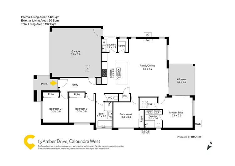 Floorplan of Homely house listing, 13 Amber Drive, Caloundra West QLD 4551