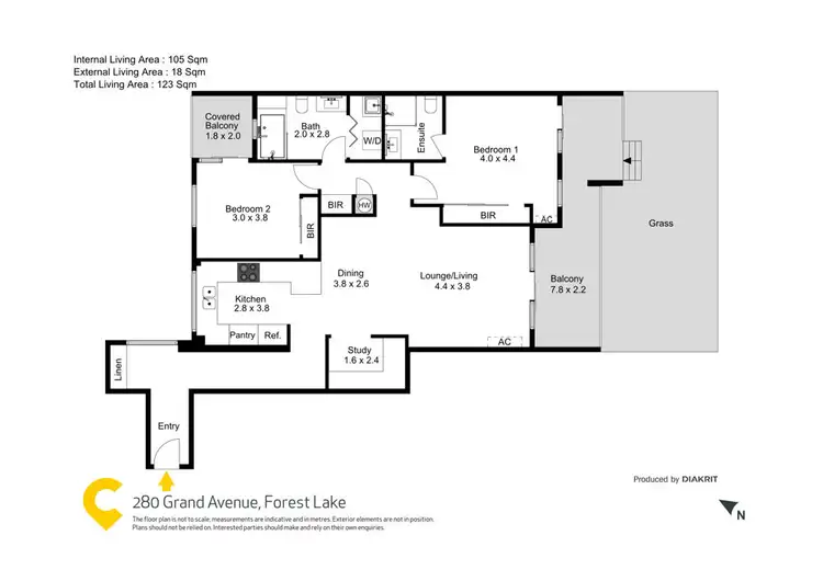 Floorplan of Homely apartment listing, 75/280 Grand Avenue, Forest Lake QLD 4078