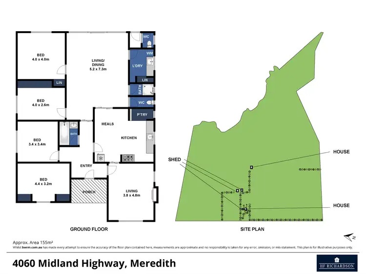 Floorplan of Homely rural property listing, 4060 Midland Highway, Meredith VIC 3333