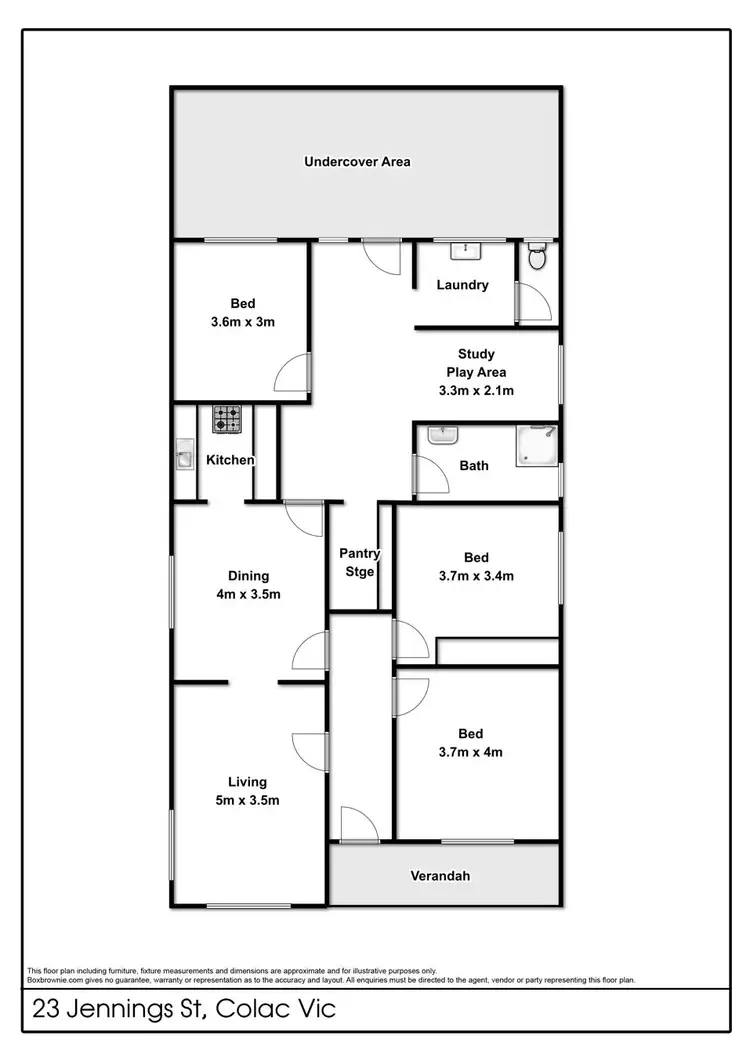 Floorplan of Homely house listing, 23 Jennings St, Colac VIC 3250