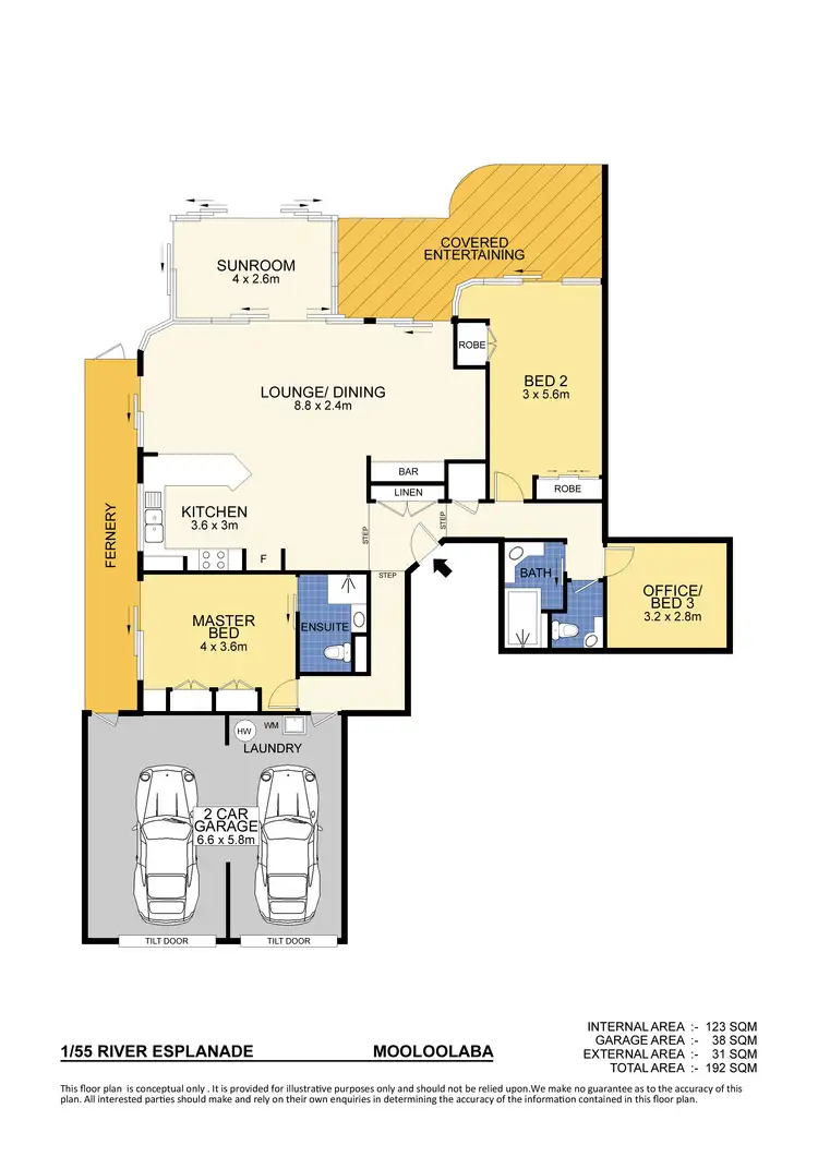 Floorplan of Homely unit listing, 1/55 River Esplanade, Mooloolaba QLD 4557