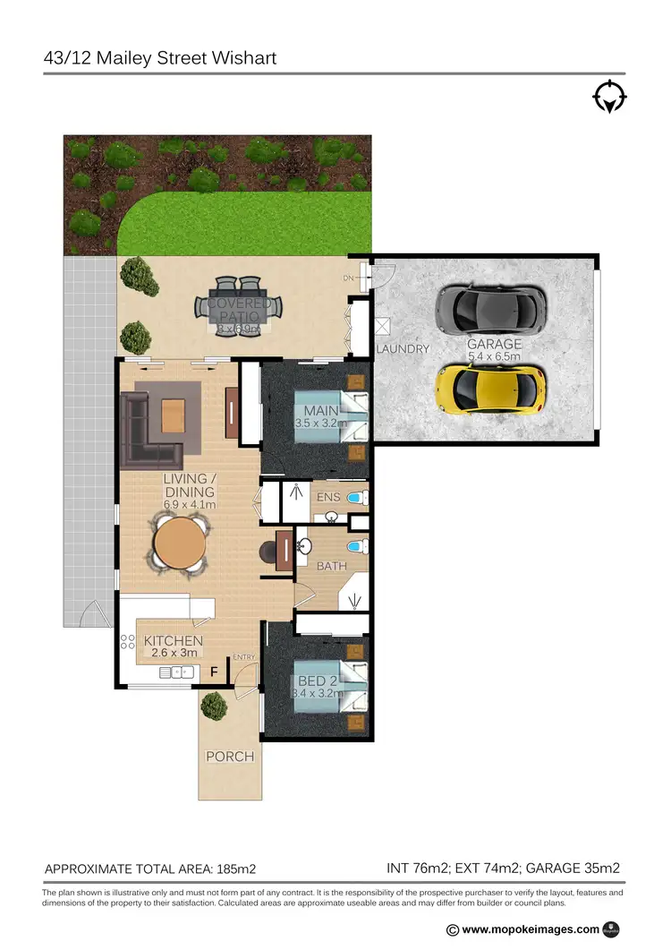 Floorplan of Homely unit listing, 43/12 Mailey St, Mansfield QLD 4122