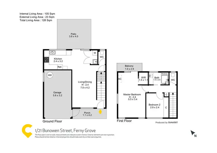 Floorplan of Homely townhouse listing, 1/21 Bunowen Street, Ferny Grove QLD 4055