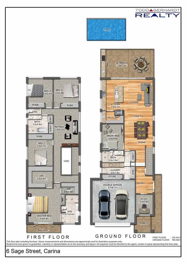 Floorplan of Homely house listing, 6 Sage Street, Carina QLD 4152