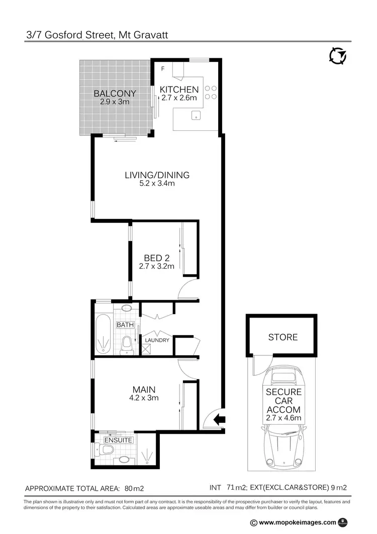 Floorplan of Homely unit listing, 3/7 Gosford Street, Mount Gravatt QLD 4122
