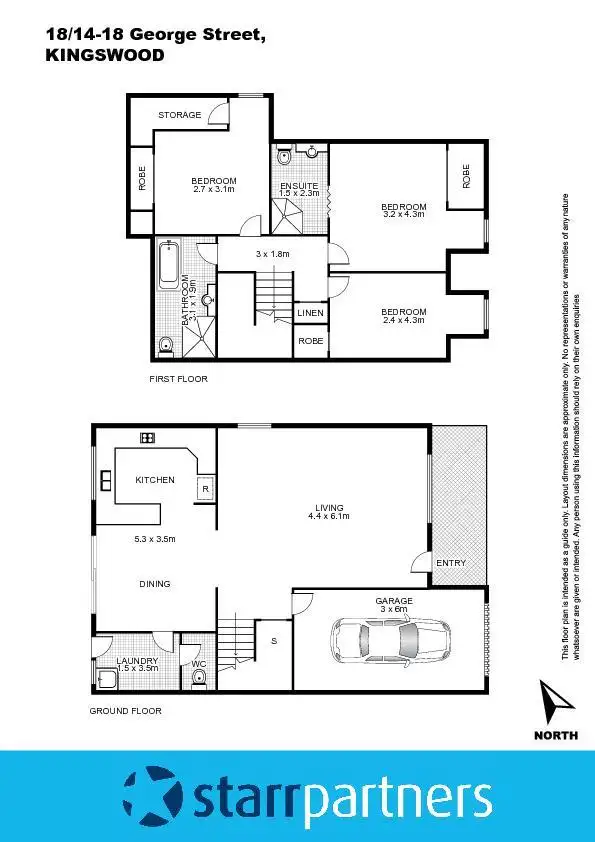 Floorplan of Homely townhouse listing, 18/14-18 George Street, Kingswood NSW 2747