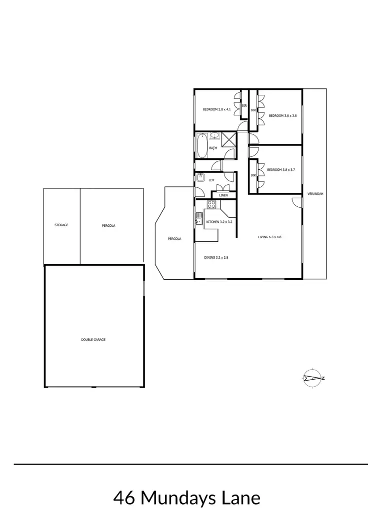 Floorplan of Homely rural property listing, 46 Mundays Lane, Armidale NSW 2350