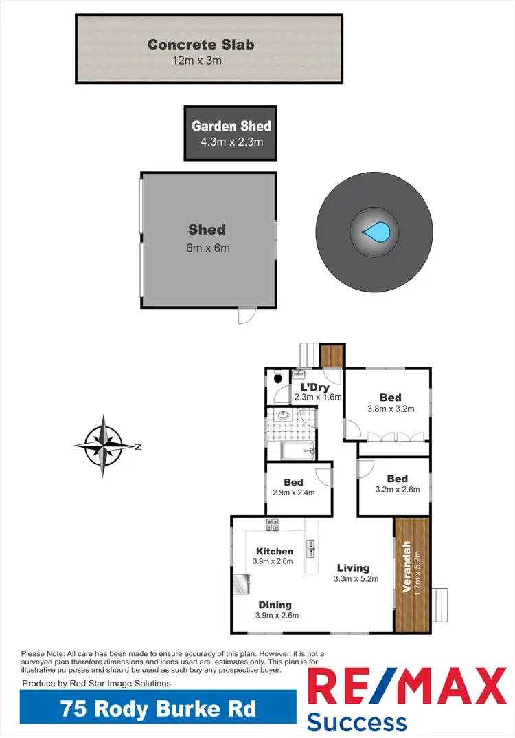 Floorplan of Homely rural property listing, 75 Rody Burke Road, Cawdor QLD 4352