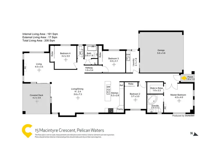 Floorplan of Homely house listing, 15 Macintyre Crescent, Pelican Waters QLD 4551