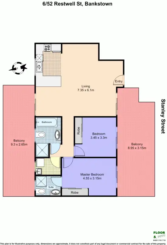 Floorplan of Homely unit listing, 6/52 Restwell Street, Bankstown NSW 2200