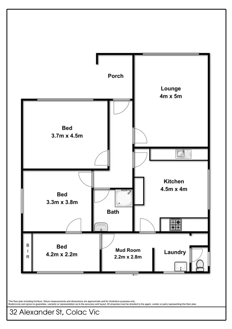 Floorplan of Homely house listing, 32 Alexander Street, Colac VIC 3250