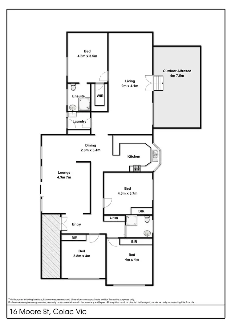 Floorplan of Homely house listing, 16 Moore Street, Colac VIC 3250