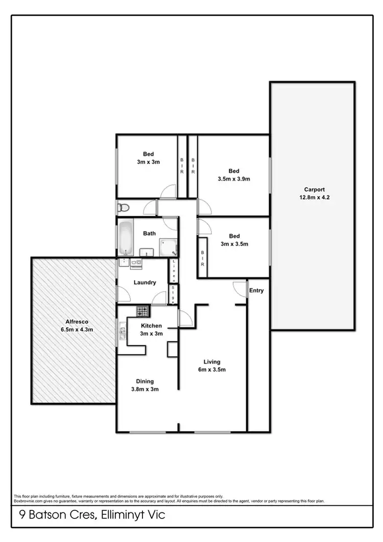 Floorplan of Homely house listing, 9 Batson Crescent, Elliminyt VIC 3250