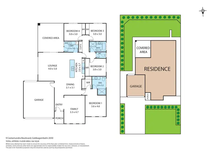 Floorplan of Homely house listing, 9 Cootamundra Boulevard, Gobbagombalin NSW 2650