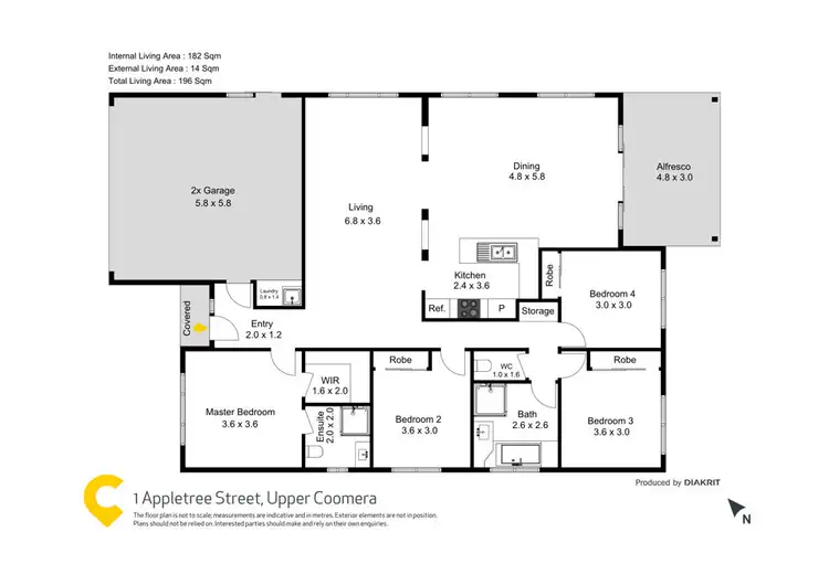 Floorplan of Homely house listing, 1 Appletree Street, Upper Coomera QLD 4209