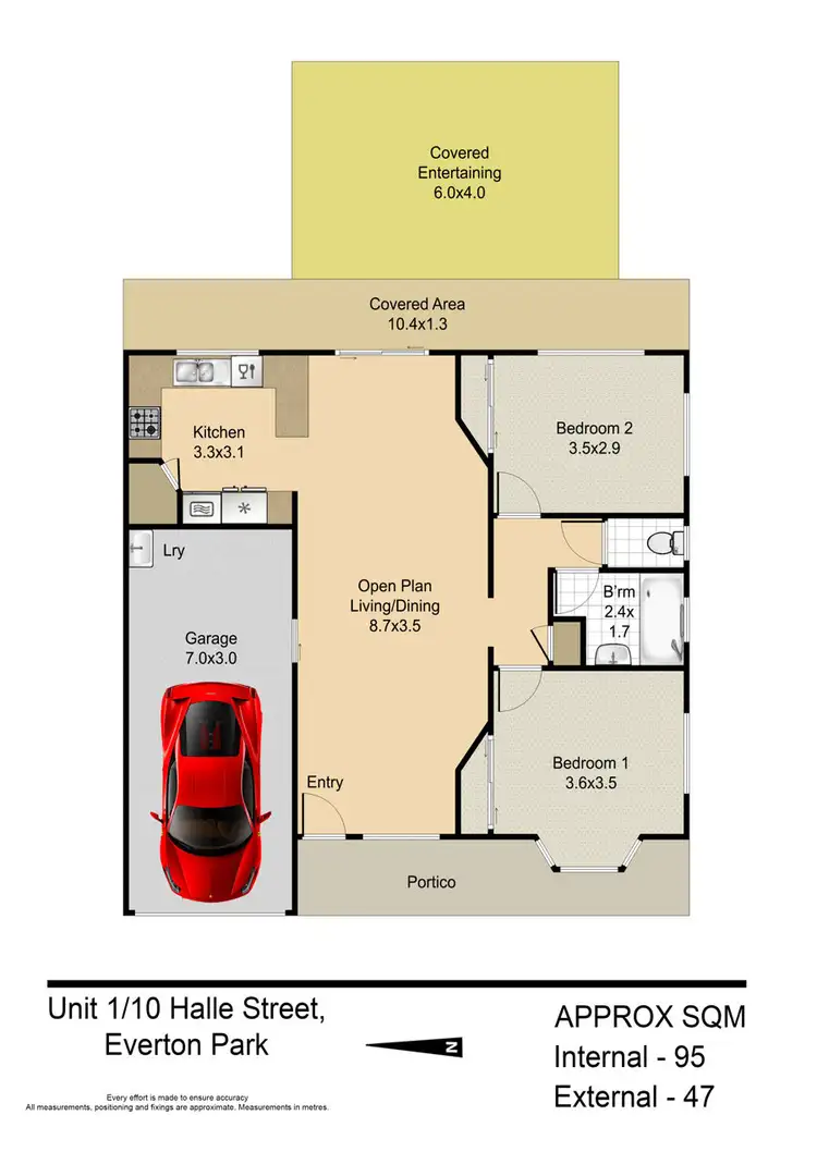 Floorplan of Homely villa listing, 1/10 Halle St, Everton Park QLD 4053