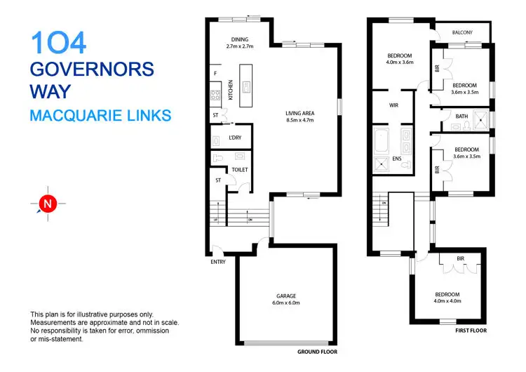Floorplan of Homely villa listing, 104 Governors Way, Macquarie Links NSW 2565