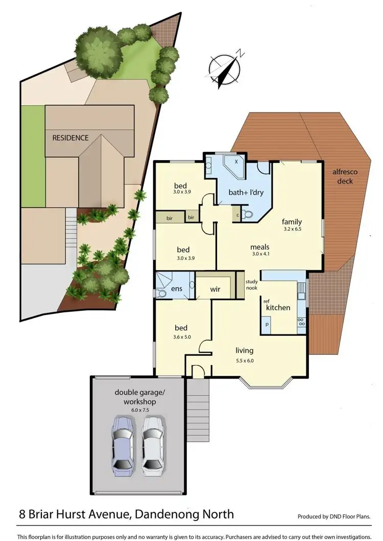 Floorplan of Homely house listing, 8 Briar Hurst Avenue, Dandenong North VIC 3175