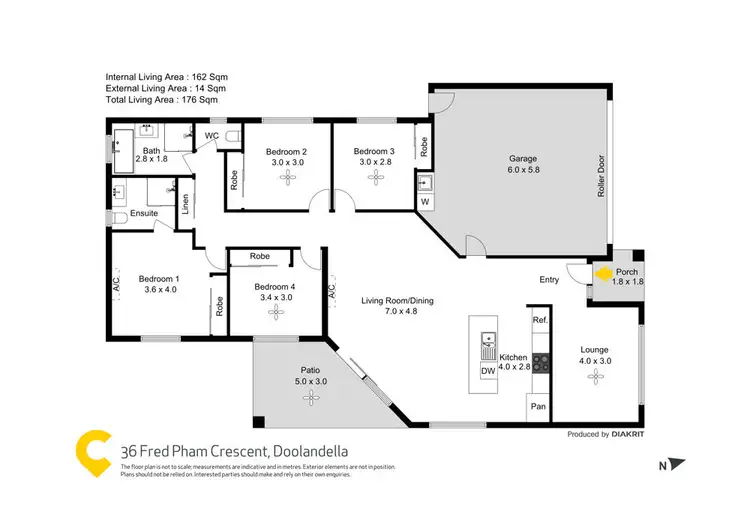 Floorplan of Homely house listing, 36 Fred Pham Crescent, Doolandella QLD 4077