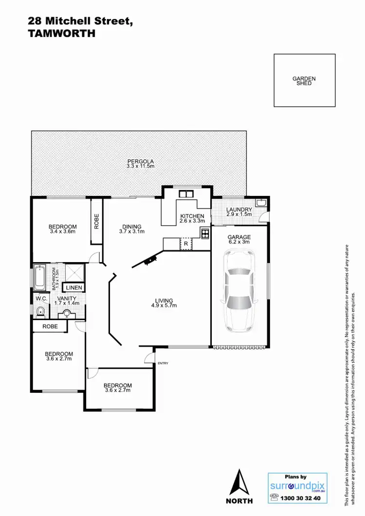 Floorplan of Homely house listing, 28 Mitchell Street, Tamworth NSW 2340
