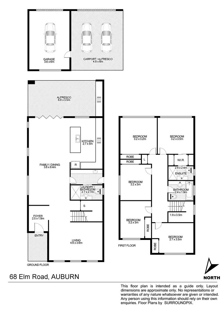 Floorplan of Homely house listing, 68 Elm Rd, Auburn NSW 2144