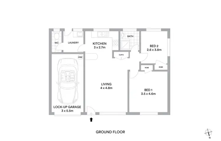 Floorplan of Homely unit listing, 6/27 Gipps Street, Drayton QLD 4350