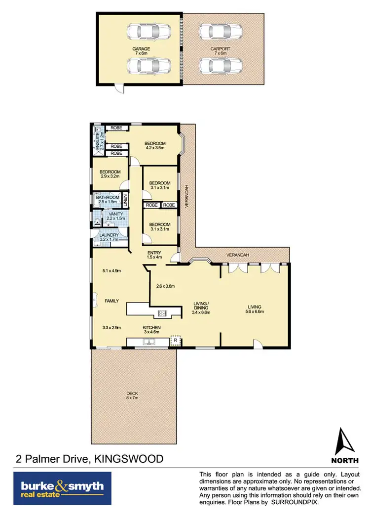 Floorplan of Homely house listing, 2 Palmer Drive, Tamworth NSW 2340