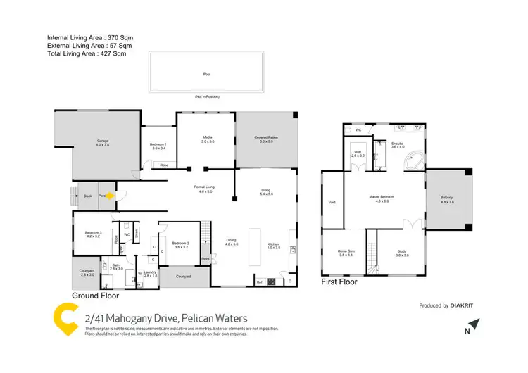 Floorplan of Homely house listing, 2/41 Mahogany Drive, Pelican Waters QLD 4551