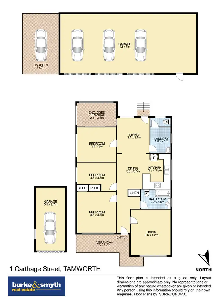 Floorplan of Homely house listing, 1 Carthage Street, Tamworth NSW 2340