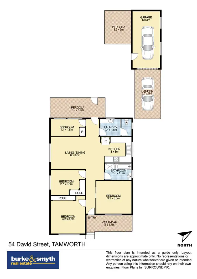 Floorplan of Homely house listing, 54 David Street, Tamworth NSW 2340