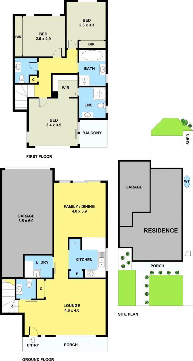 Floorplan of Homely townhouse listing, 1 Billal Lane, Hallam VIC 3803