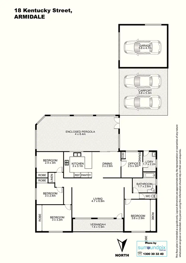 Floorplan of Homely house listing, 18 Kentucky Street, Armidale NSW 2350