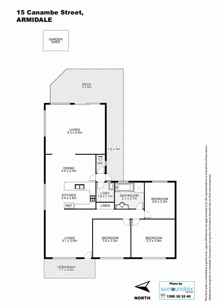 Floorplan of Homely house listing, 15 Canambe Street, Armidale NSW 2350