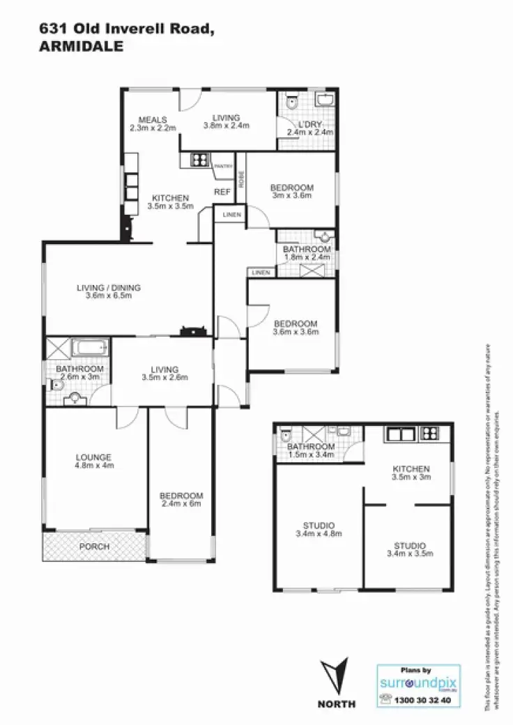 Floorplan of Homely rural property listing, 631 Old Inverell Road, Armidale NSW 2350