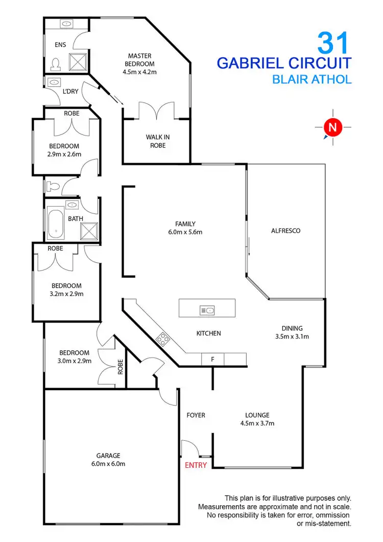 Floorplan of Homely house listing, 31 Gabriel Circuit, Blair Athol NSW 2560