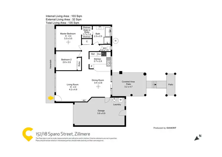 Floorplan of Homely villa listing, 157/18 Spano Street, Zillmere QLD 4034