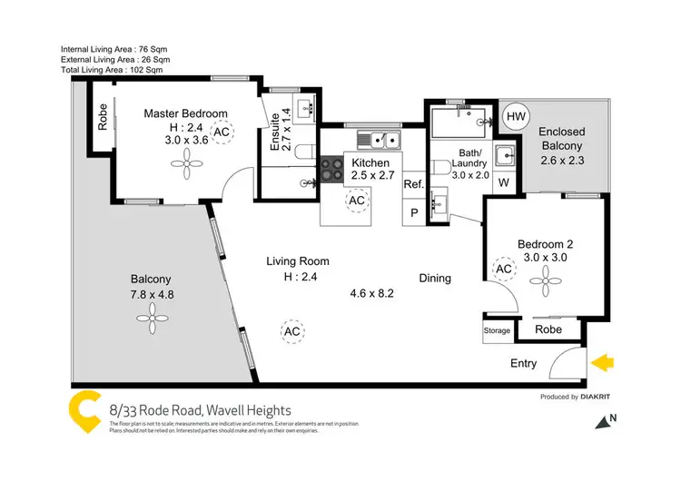 Floorplan of Homely unit listing, 8/33 Rode Road, Wavell Heights QLD 4012