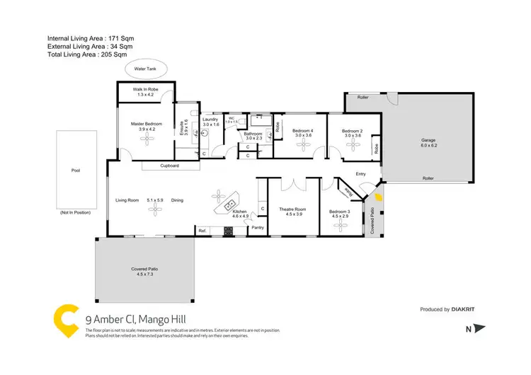 Floorplan of Homely house listing, 9 Amber Close, Mango Hill QLD 4509