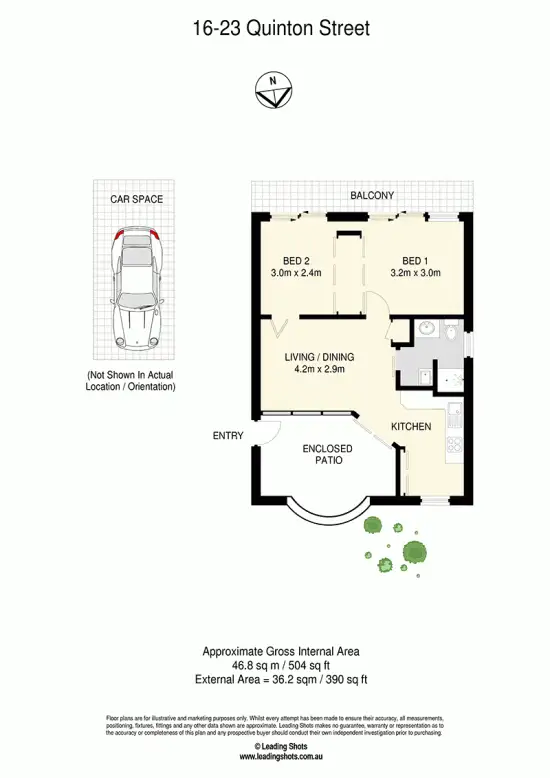 Floorplan of Homely unit listing, 16/23 QUINTON ST, Kangaroo Point QLD 4169