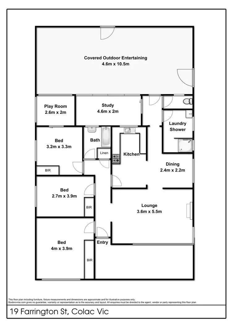 Floorplan of Homely house listing, 19 Farrington St, Colac VIC 3250