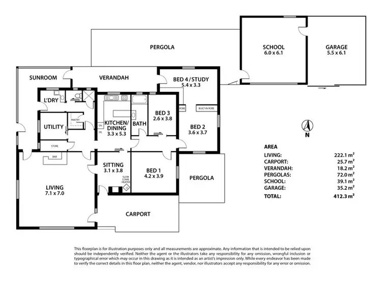 Floorplan of Homely rural property listing, 1320 Callington Road, Woodchester SA 5255