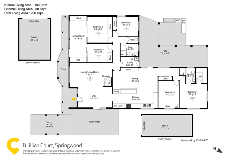 Floorplan of Homely house listing, 8 Jillian Court, Springwood QLD 4127