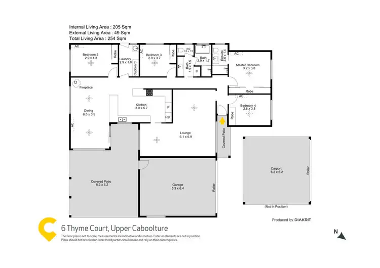 Floorplan of Homely house listing, 6 Thyme Court, Upper Caboolture QLD 4510