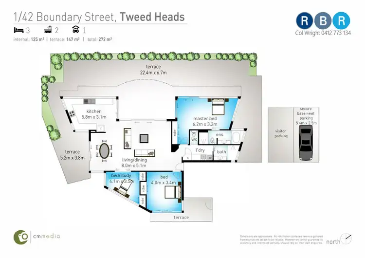 Floorplan of Homely unit listing, 1/42 Boundary Street, Tweed Heads NSW 2485