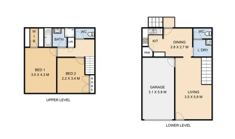 Floorplan of Homely unit listing, 1/88 Anzac Avenue, Newtown QLD 4350