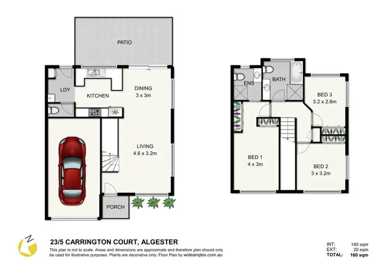 Floorplan of Homely townhouse listing, 23/5 Carrington Court, Algester QLD 4115