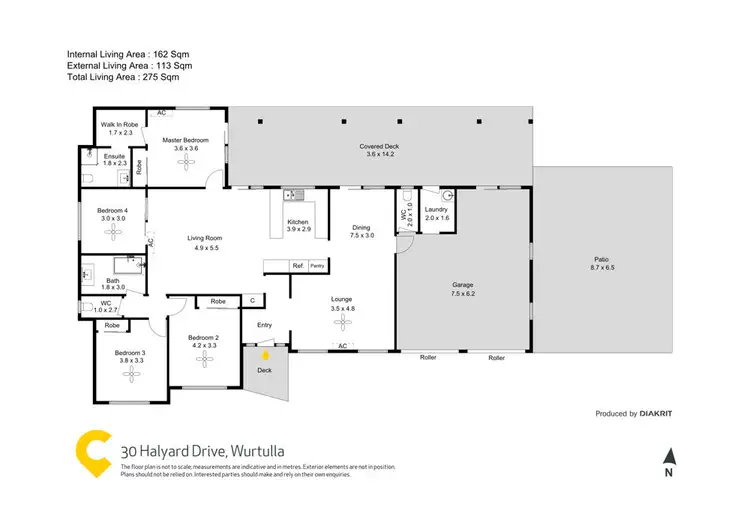 Floorplan of Homely house listing, 30 Halyard Drive, Wurtulla QLD 4575
